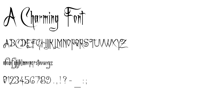 A Charming Font police